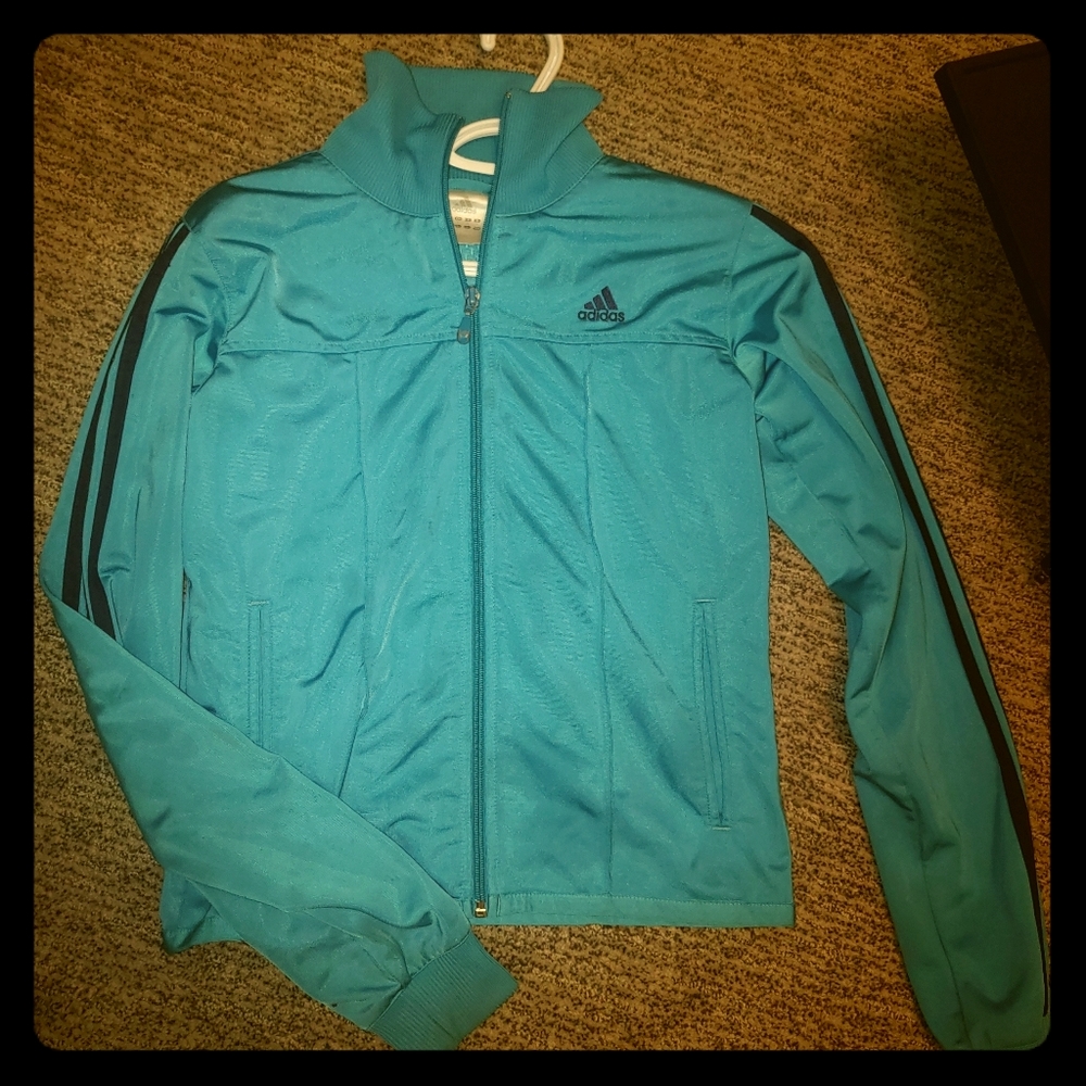 Blue adidas track jacket